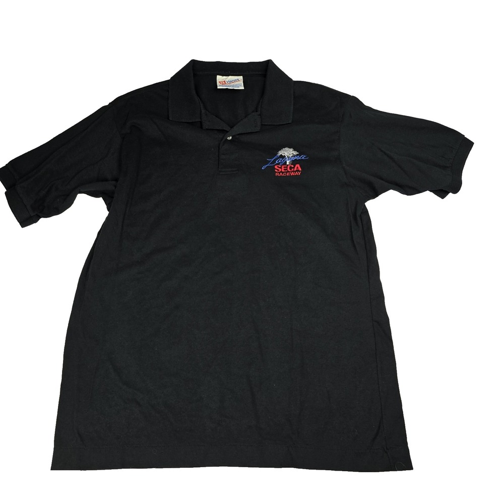 Laguna‎ Seca Raceway Polo Shirt Mens Large Hanes Activewear Racing Embroidered